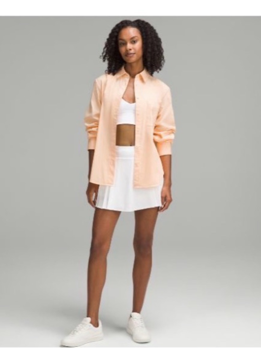lululemon athletica Peach Button-Up Shirt
